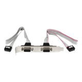 N/A - PLATE9M2P16 Serial / COM Port PC Case Slot Bracket, 2x 9-Pin Male Connector, 16-Inch