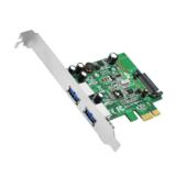 N/A - JU-P20612-S1 Dual Profile PCIe adapter with 2 USB 3.0 ports