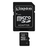 Flash Memory Card - 4GB microSDHC card w/ Full Size Adapter (SDC4/4GB)