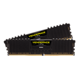 16GB Kit (2 x 8GB) VENGEANCE® LPX DDR4 3200MHz, CL16, Black, DIMM Memory