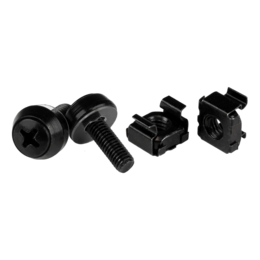 CABSCREWM5B, M5 x 12mm - Screws and Cage Nuts - 50 Pack, Black