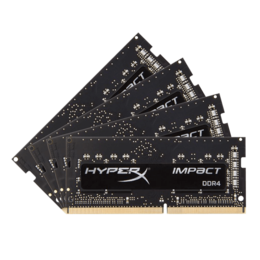 16GB Kit (4 x 4GB) HyperX Impact DDR4 2400MHz, CL15, Black, SO-DIMM Memory