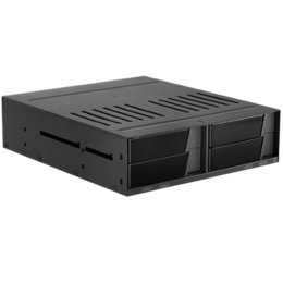 BPX-124-SA, 1x 5.25&quot; to 4x 2.5&quot;, SATA 6Gb/s, SSD/HDD, Black Hot Swap Rack