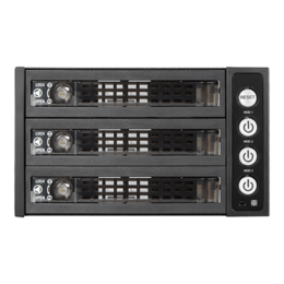 BPU-230SATA-KL 2x 5.25&quot; to 3x 3.5&quot; 2.5&quot; SAS SATA 6 Gbps HDD SSD Hot-swap Rack with Key Lock