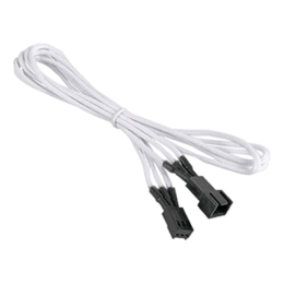 White Alchemy Multisleeved 3-Pin Fan Extension Cable, 60cm