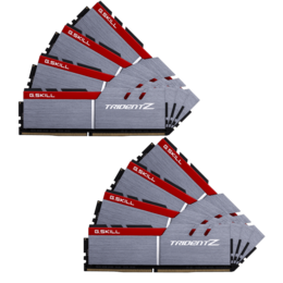 64GB Kit (8 x 8GB) Trident Z DDR4 3200MHz, CL14, Silver-Red, DIMM Memory