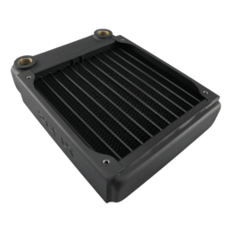 EX120 Single 120mm Fan Radiator, 2x 1/4&quot;, Low Profile, Copper/Brass