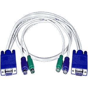 VGA + PS/2 Cable, Male to Male, 6 feet
