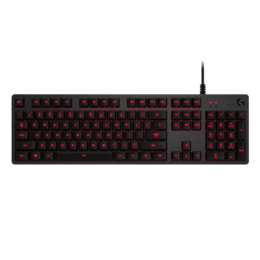 G413, Red LED, Romer-G Switches, Wired USB, Carbon, Mechanical Gaming Keyboard