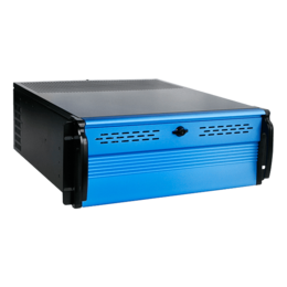 D2-407-BL-55R8P 4U Compact Stylish Rackmount Chassis with 550W Redundant Power Supply