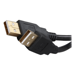 RCAB-11012 – 3-Foot USB 2.0 A Male to A Male Cable – Black, Gold Plated Connectors