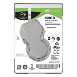 500GB BarraCuda Pro ST500LM034, 7200 RPM, SATA 6Gb/s, 512e, 128MB cache, 2.5-Inch HDD