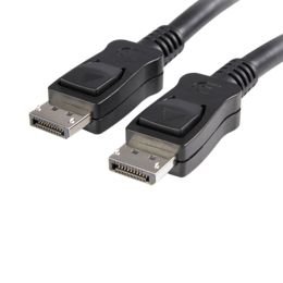 DisplayPort to DisplayPort Cable w/ Latches, Male-Male, 10 ft
