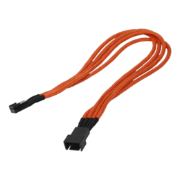 Orange Alchemy Multisleeved 3-Pin Fan Extension Cable, 60cm