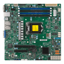 X11SCH-F, Intel C242, LGA 1151, DDR4-2666 128GB ECC UDIMM / 4, SATADOM /2, VGA, GbLAN / 2, microATX Retail