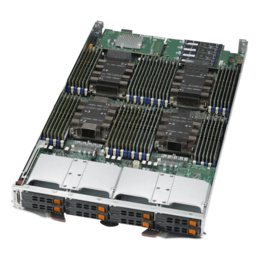 SBI-8149P-T8N, 4-Socket Blade, Intel C622, 8x NVMe or 4x NVMe +4x SATA, 48x DDR4, Dual 10Gb Ethernet