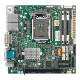 MBD-X11SCV-Q-B, Intel® Q370, LGA 1151, DDR4-2666 SO-DIMM / 2, SATA DOM, DP, GbLAN / 2, Mini-ITX OEM
