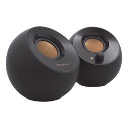 Pebble (51MF1680AA000), 2.0 (2 x 4W), Wired, Black, Retail Speaker System