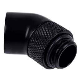 Eiszapfen G1/4&quot; 45° Angled Rotatable Adapter Fitting - Black