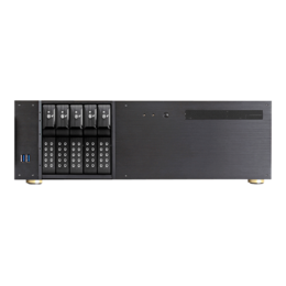 D-350HN-DT, Black HDD Handle, 1x Slim 5.25&quot;, 3x 3.5&quot;, 5x 3.5&quot; Hotswap Bays, No PSU, ATX, Black, 3U Chassis