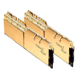 16GB Kit (2 x 8GB) Trident Z Royal DDR4 4600MHz, CL18, Gold, RGB LED, DIMM Memory