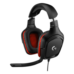 G332, Stereo, 3.5mm, Black/Red, Gaming Headset