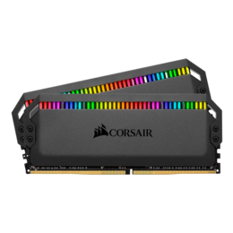 16GB Kit (2 x 8GB) DOMINATOR® PLATINUM RGB DDR4 3200MHz, CL16, Black, RGB LED, DIMM Memory
