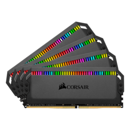 32GB Kit (4 x 8GB) DOMINATOR® PLATINUM RGB DDR4 3200MHz, CL16, Black, RGB LED, DIMM Memory