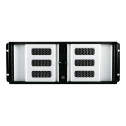 D Storm D-407SE-SL-TS859, Silver Bezel, w/ 8&quot; Touch Screen LCD, 3x 5.25&quot;, 1x 3.5&quot; Drive Bays, No PSU, ATX, Black/Silver, 4U Chassis