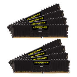 128GB Kit (8 x 16GB) VENGEANCE® LPX DDR4 2933MHz, CL16, Black, DIMM Memory