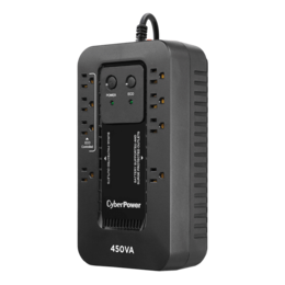 Ecologic EC450G, 450VA/260W, 120V, 8 Outlets, Black, Tower UPS