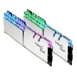 32GB Kit (2 x 16GB) Trident Z Royal DDR4 3200MHz, CL16, Silver, RGB LED, DIMM Memory