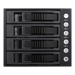 BPU-340MS-BLACK 3x 5.25&quot; to 4x 3.5&quot; 2.5&quot; 12Gb/s HDD SSD SFF-8643 Hot-swap Rack