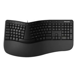 LXM-00001, Wired USB 2.0, Black, Ergonomic Keyboard
