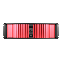 D Storm D-300SEA-RD-RAIL24, Red Bezel, 4x 5.25&quot;, 3x 3.5&quot; Drive Bays, w/ 20&quot; Sliding Rail Kit, No PSU, ATX, Black, 3U Chassis