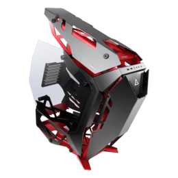 TORQUE, Tempered Glass, No PSU, E-ATX, Black/Red Mid Tower Case