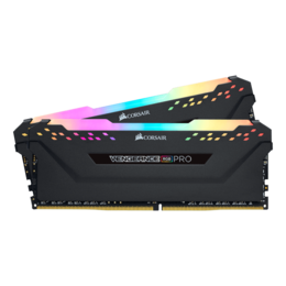 64GB Kit (2 x 32GB) VENGEANCE® RGB Pro DDR4 3200MHz, CL16, Black, RGB LED, DIMM Memory