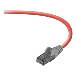 3' Cat6 Crossover RJ-45M Cable, Red