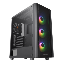 V250 TG ARGB Tempered Glass, No PSU, ATX, Black, Mid Tower Case