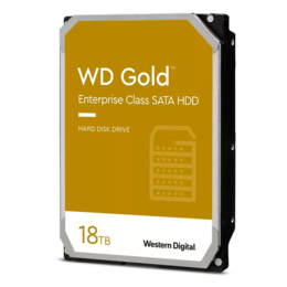18TB Gold WD181KRYZ, 7200 RPM, SATA 6Gb/s, 512e, 512MB cache, 3.5-Inch HDD