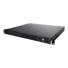 RM-1UWIN512, 2x 3.5/2.5&quot; Drive Bays, No PSU, ATX, Black, 1U Chassis