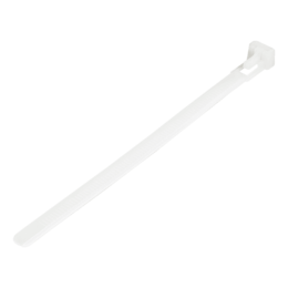CBMZTRB6, 6&quot;(15cm) Reusable Cable Ties - 1/4&quot;(7mm) wide, 100 Pack - White