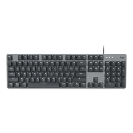 K845 MECHANICAL ILLUMINATED, White LED, Cherry MX Blue Switches, Wired USB, Gray, Mechanical Keyboard