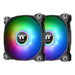 Pure Duo 12 ARGB Sync Black 2 x 120mm, ARGB LEDs, w/ Controller, 1500 RPM, 56.51 CFM, 28 dBA, Cooling Fans