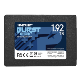1.92TB Burst Elite 7mm, 450 / 320 MB/s, 3D NAND, SATA 6Gb/s, 2.5-Inch SSD