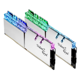 32GB Kit (2 x 16GB) Trident Z Royal DDR4 3600MHz, CL16, Silver, RGB LED, DIMM Memory