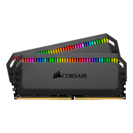 32GB Kit (2 x 16GB) DOMINATOR® PLATINUM RGB DDR4 3200MHz, CL16, Black, RGB LED, DIMM Memory