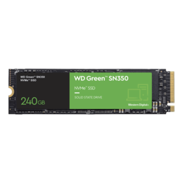 240GB Green SN350 2280, 2400 / 900 MB/s, 3D NAND, PCIe 3.0 x4 NVMe, M.2 SSD