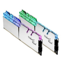 16GB (2 x 8GB) Trident Z Royal DDR4 3600MHz, CL16, Silver, RGB LED, DIMM Memory