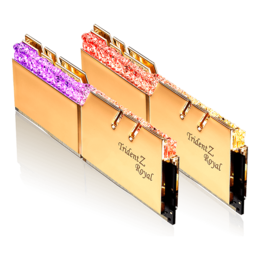 16GB (2 x 8GB) Trident Z Royal DDR4 4000MHz, CL18, Gold, RGB LED, DIMM Memory